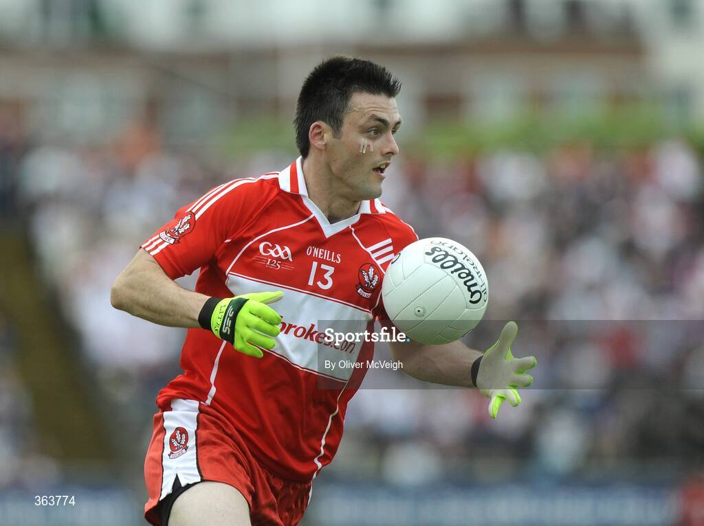 21 June 2009; Eoin Bradley, Derry. GAA Football Ulster Senior Championship Semi-Final, Tyrone v Derry, Casement Park, Belfast, Co. Antrim. Picture credit: Oliver McVeigh / SPORTSFILE