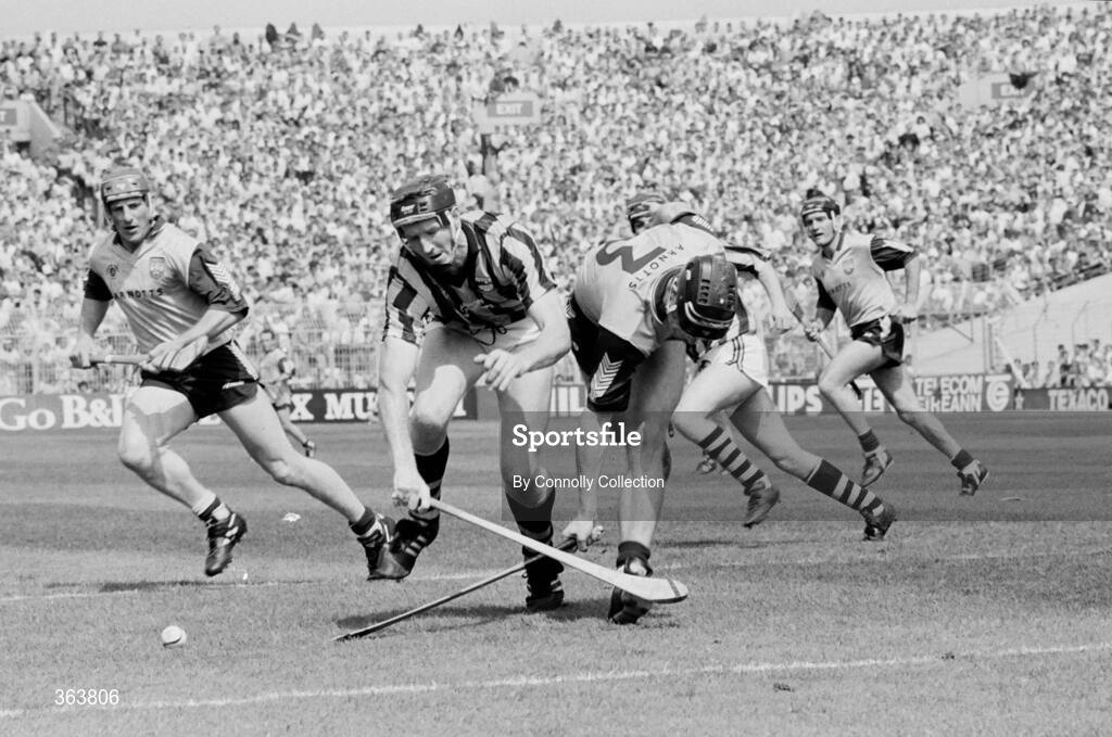 21 July 1991; Christy Heffernan, Kilkenny, in action against Brian Kelleher, Dublin. Leinster Senior Hurling Championship Final, Dublin v Kilkenny, Croke Park, Dublin. Picture credit; Connolly Collection / SPORTSFILE