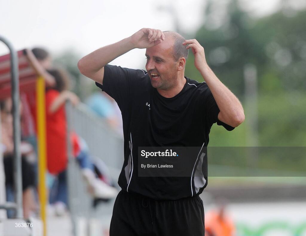 2 July 2009; Sligo Rovers manager Paul Cook. Europa League, 1st Qualifying Round, 1st Leg, Sligo Rovers v KS Vllaznia Shkoder, Showgrounds, Sligo. Picture credit: Brian Lawless / SPORTSFILE