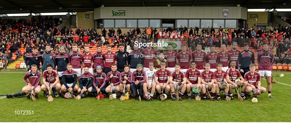 25 October 2015; The Cushendall squad. AIB GAA Hurling Ulster GAA Senior Club Championship Final, Cushendall v Slaughtneil. Athletic Grounds, Armagh. Picture credit: Oliver McVeigh / SPORTSFILE