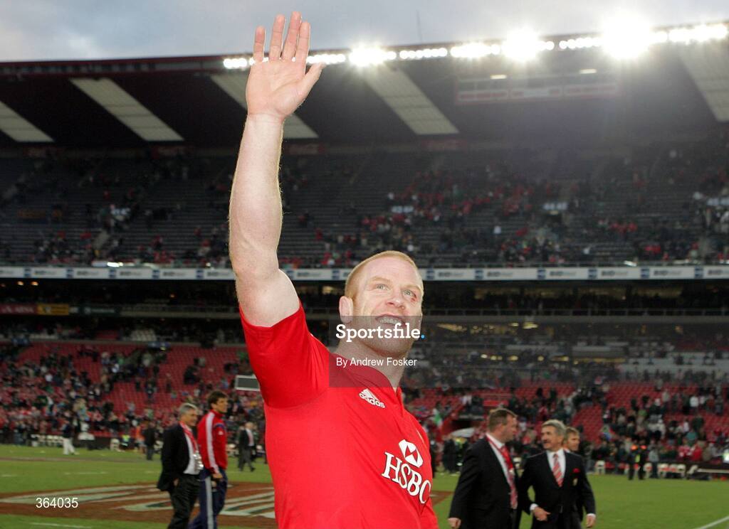 4 July 2009; British and Irish Lions' captain Paul O'Connell celebrates his side's victory after the final test. 3rd Test, South Africa v British and Irish Lions, Ellis Park, Johannesburg, South Africa. Picture credit: Andrew Fosker / SPORTSFILE