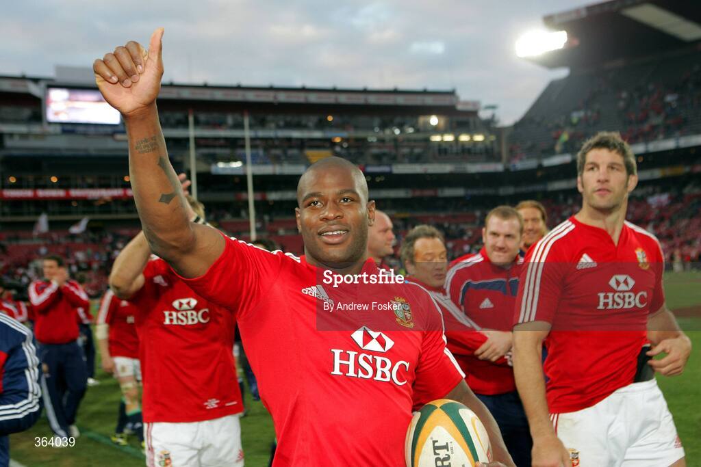 4 July 2009; Ugo Monye, British and Irish Lions, celebrates his side's victory. 3rd Test, South Africa v British and Irish Lions, Ellis Park, Johannesburg, South Africa. Picture credit: Andrew Fosker / SPORTSFILE