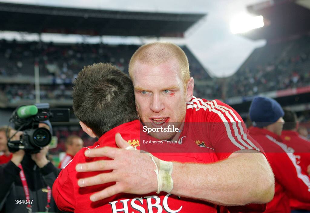 4 July 2009; British and Irish Lions' captain Paul O'Connell celebrates his side's victory after the final test. 3rd Test, South Africa v British and Irish Lions, Ellis Park, Johannesburg, South Africa. Picture credit: Andrew Fosker / SPORTSFILE