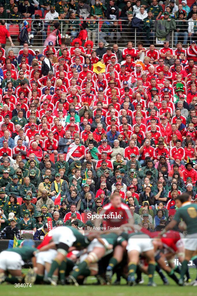 4 July 2009; A general view of of British and Irish Lions' fans during the game. 3rd Test, South Africa v British and Irish Lions, Ellis Park, Johannesburg, South Africa. Picture credit: Andrew Fosker / SPORTSFILE