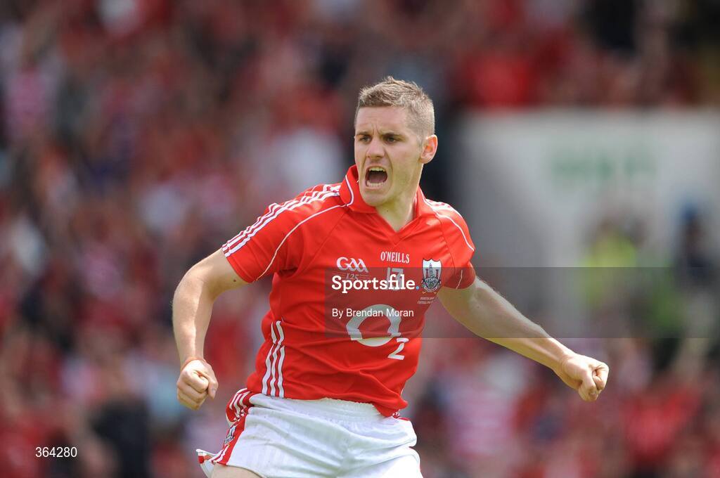 5 July 2009; Daniel Goulding, Cork, celebrates after scoring his side's second goal against Limerick. GAA Football Munster Senior Championship Final, Limerick v Cork, Pairc Ui Chaoimh, Cork. Picture credit: Brendan Moran / SPORTSFILE
