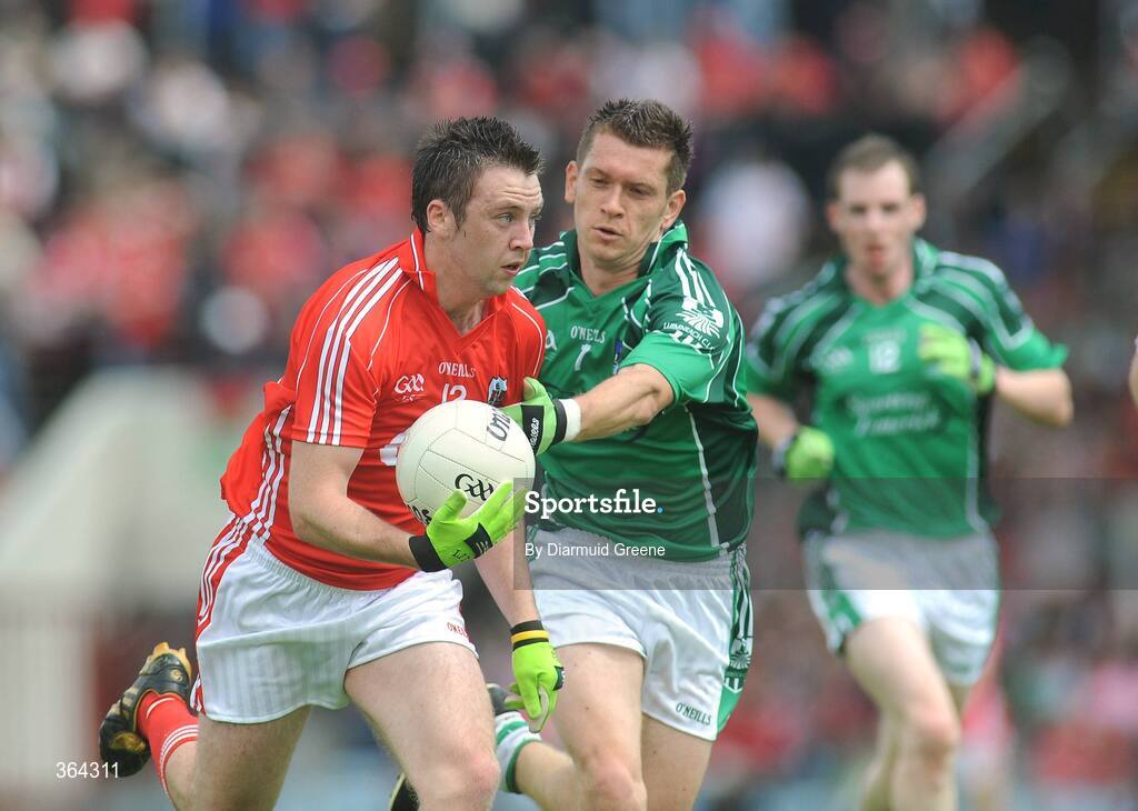 5 July 2009; Paul Kerrigan, Cork, in action against Patrick Ranahan, Limerick. GAA Football Munster Senior Championship Final, Limerick v Cork, Pairc Ui Chaoimh, Cork. Picture credit: Diarmuid Greene / SPORTSFILE