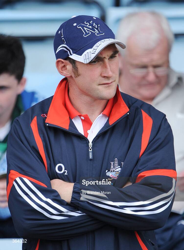 5 July 2009; Cork's Noel O'Leary, who was suspended from the game, watches from the sideline. GAA Football Munster Senior Championship Final, Limerick v Cork, Pairc Ui Chaoimh, Cork. Picture credit: Brendan Moran / SPORTSFILE