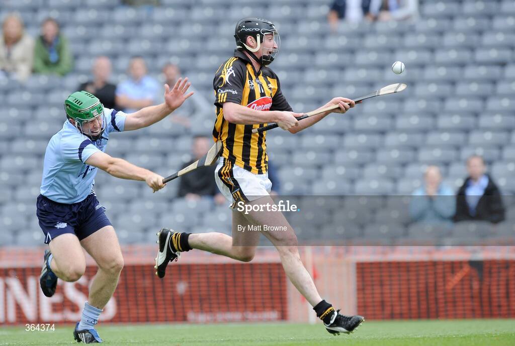 5 July 2009; Martin Comerford, Kilkenny, goes past the tackle of John McCaffrey, Dublin, his side's second goal. GAA Hurling Leinster Senior Championship Final, Kilkenny v Dublin, Croke Park, Dublin. Picture credit: Matt Browne / SPORTSFILE