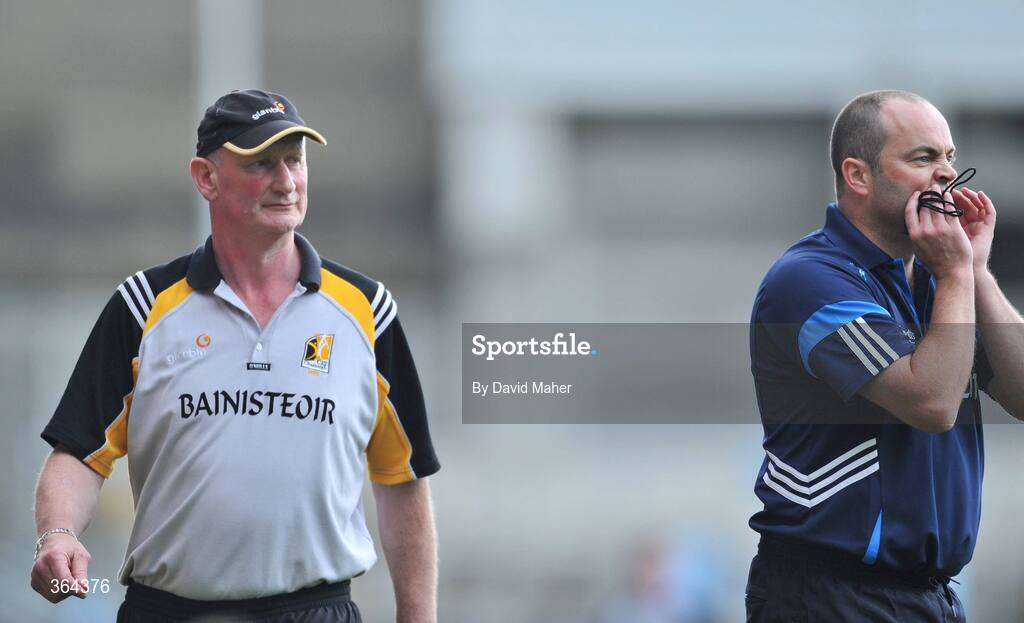 5 July 2009; Dublin manager Anthony Daly, right, and Kilkenny manager Brian Cody during the game. GAA Hurling Leinster Senior Championship Final, Kilkenny v Dublin, Croke Park, Dublin. Picture credit: David Maher / SPORTSFILE
