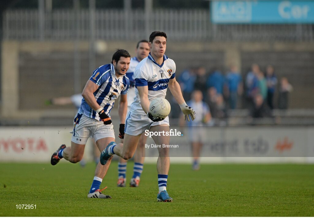 1 November 2015; Diarmuid Connolly, St Vincents GAA, in action against Bob Dwan, Ballyboden St Endas. Dublin County Senior Football Championship Final, St Vincents GAA v Ballyboden St Endas. Parnell Park, Donnycarney, Dublin. Picture credit: Dáire Brennan / SPORTSFILE