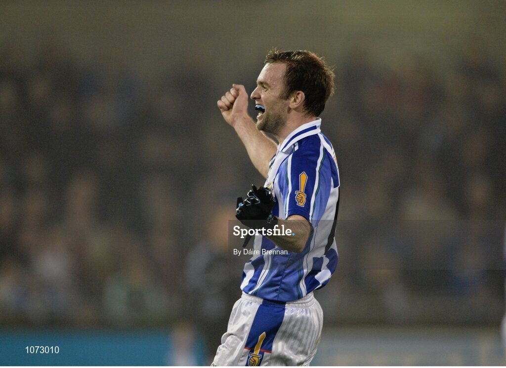 1 November 2015; Andrew Kerin, Ballyboden St Endas, celebrates at the final whistle. Dublin County Senior Football Championship Final, St Vincents GAA v Ballyboden St Endas. Parnell Park, Donnycarney, Dublin. Picture credit: Dáire Brennan / SPORTSFILE