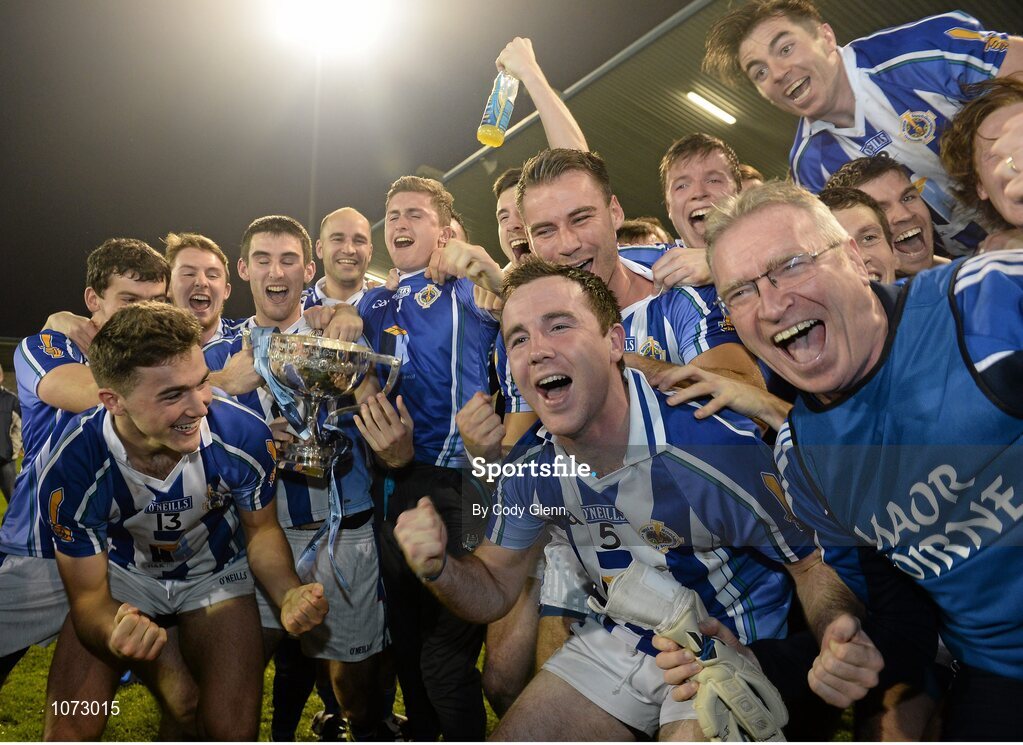 1 November 2015; Ballyboden St Endas players celebrate with the cup. Dublin County Senior Football Championship Final, St Vincents GAA v Ballyboden St Endas. Parnell Park, Donnycarney, Dublin. Picture credit: Cody Glenn / SPORTSFILE