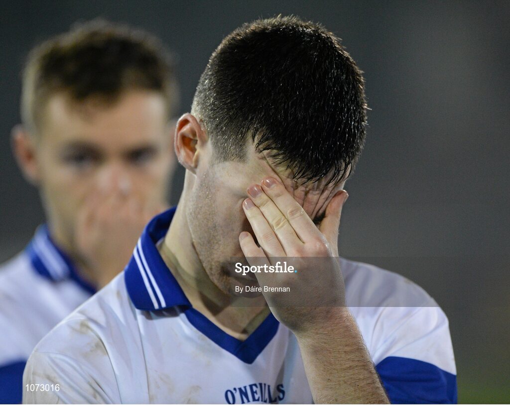 1 November 2015; A dejected Michael Concar, St Vincents GAA, after the game. Dublin County Senior Football Championship Final, St Vincents GAA v Ballyboden St Endas. Parnell Park, Donnycarney, Dublin. Picture credit: Dáire Brennan / SPORTSFILE