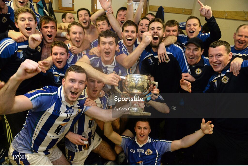 1 November 2015; Ballyboden St Endas players celebrate with the cup in the dressing room. Dublin County Senior Football Championship Final, St Vincents GAA v Ballyboden St Endas. Parnell Park, Donnycarney, Dublin. Picture credit: Cody Glenn / SPORTSFILE