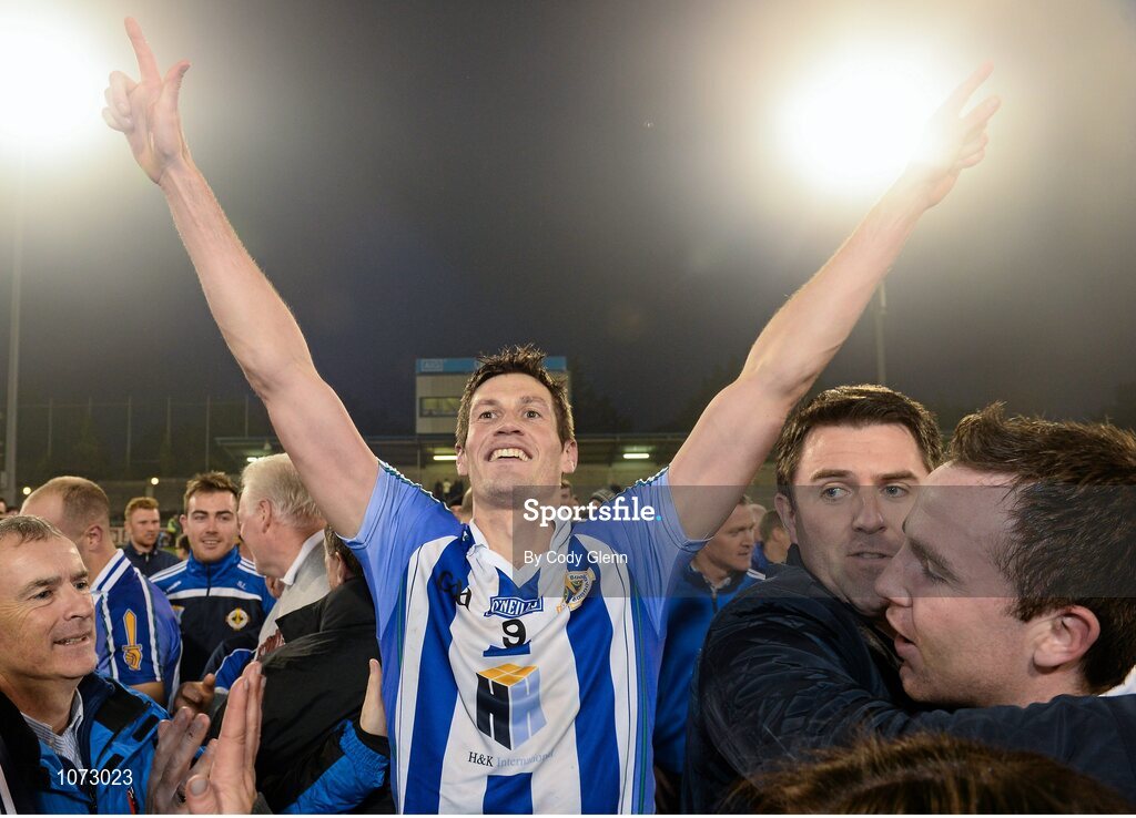1 November 2015; Declan O'Mahoney, Ballyboden St Endas, celebrates after the game. Dublin County Senior Football Championship Final, St Vincents GAA v Ballyboden St Endas. Parnell Park, Donnycarney, Dublin. Picture credit: Cody Glenn / SPORTSFILE