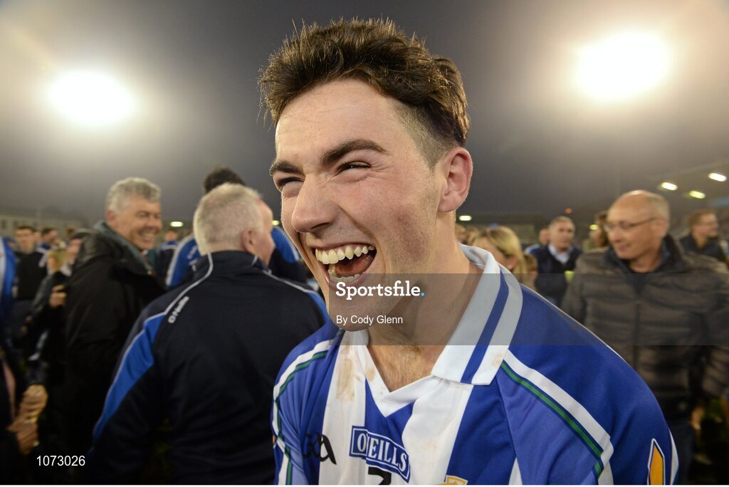 1 November 2015; Com Basquel, Ballyboden St Endas, celebrates after the game. Dublin County Senior Football Championship Final, St Vincents GAA v Ballyboden St Endas. Parnell Park, Donnycarney, Dublin. Picture credit: Cody Glenn / SPORTSFILE