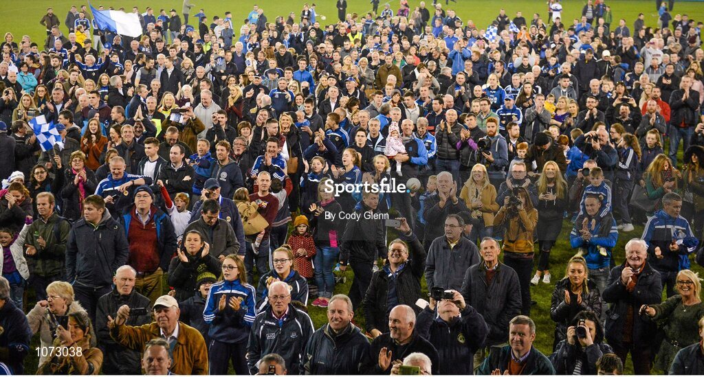 1 November 2015; Ballyboden St Endas supporters on the pitch. Dublin County Senior Football Championship Final, St Vincents GAA v Ballyboden St Endas. Parnell Park, Donnycarney, Dublin. Picture credit: Cody Glenn / SPORTSFILE