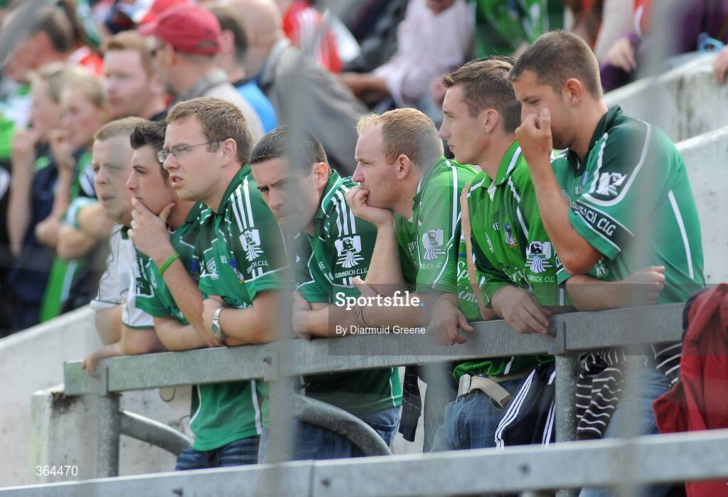 5 July 2009; Limerick supporters during the final moments of the game. GAA Football Munster Senior Championship Final, Limerick v Cork, Pairc Ui Chaoimh, Cork. Picture credit: Diarmuid Greene / SPORTSFILE