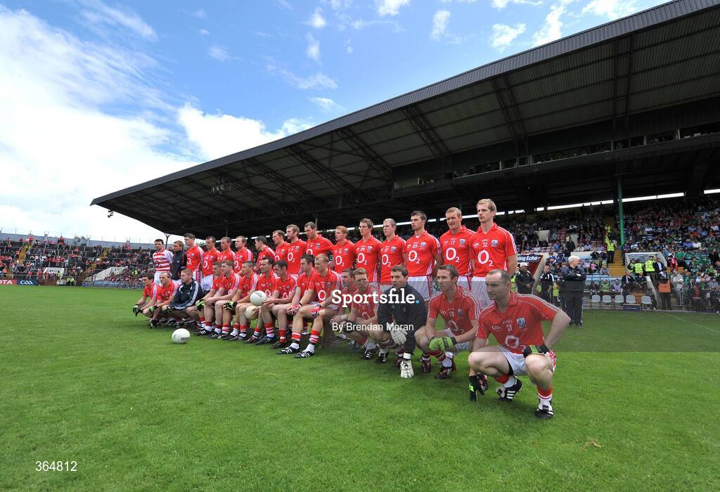 5 July 2009; The Cork squad pose for their team photograph before the game. GAA Football Munster Senior Championship Final, Limerick v Cork, Pairc Ui Chaoimh, Cork. Picture credit: Brendan Moran / SPORTSFILE