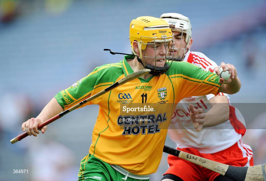 11 July 2009; Sean McVeigh, Donegal, in action against Damian Maguire, Tyrone. Lory Meagher Cup Final, Tyrone v Donegal, Croke Park, Dublin. Picture credit: Brian Lawless / SPORTSFILE