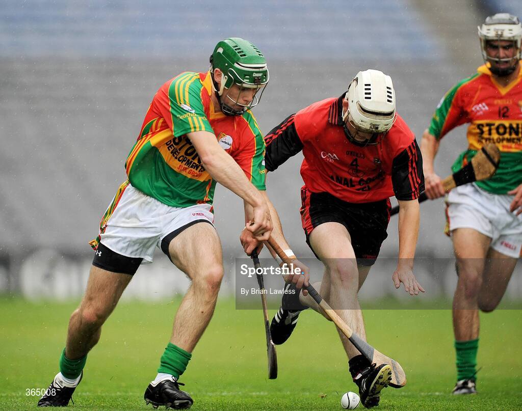 11 July 2009; Ruairi Dunbar, Carlow, in action against Sean Ennis, Down. Christy Ring Cup Final, Carlow v Down, Croke Park, Dublin. Picture credit: Brian Lawless / SPORTSFILE