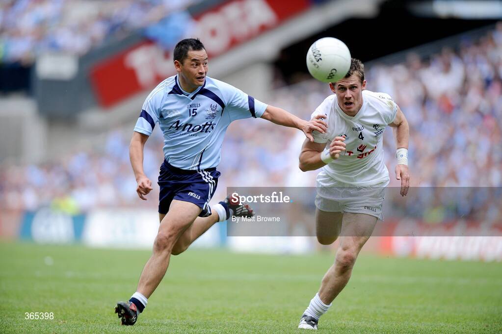12 July 2009; Jason Sherlock, Dublin, in action against Emmet Bolton, Kildare. GAA Football Leinster Senior Championship Final, Dublin v Kildare, Croke Park, Dublin. Picture credit: Matt Browne / SPORTSFILE