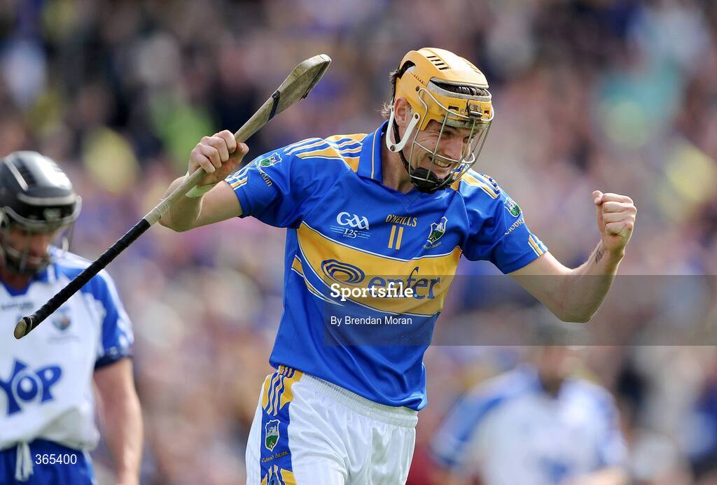 12 July 2009; Seamus Callanan, Tipperary, celebrates after scoring his side's first goal. GAA Hurling Munster Senior Championship Final, Tipperary v Waterford, Semple Stadium, Thurles, Co. Tipperary. Picture credit: Brendan Moran / SPORTSFILE