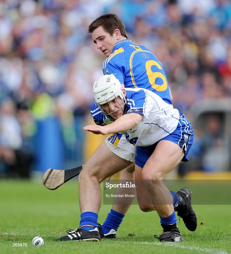 12 July 2009; Stephen Molumphy, Waterford, in action against Conor O'Mahony, Tipperary. GAA Hurling Munster Senior Championship Final, Tipperary v Waterford, Semple Stadium, Thurles, Co. Tipperary. Picture credit: Brendan Moran / SPORTSFILE