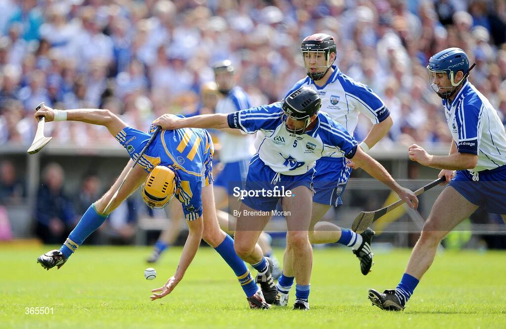 12 July 2009; Seamus Callanan, Tipperary, in action against Tony Browne, Waterford. GAA Hurling Munster Senior Championship Final, Tipperary v Waterford, Semple Stadium, Thurles, Co. Tipperary. Picture credit: Brendan Moran / SPORTSFILE