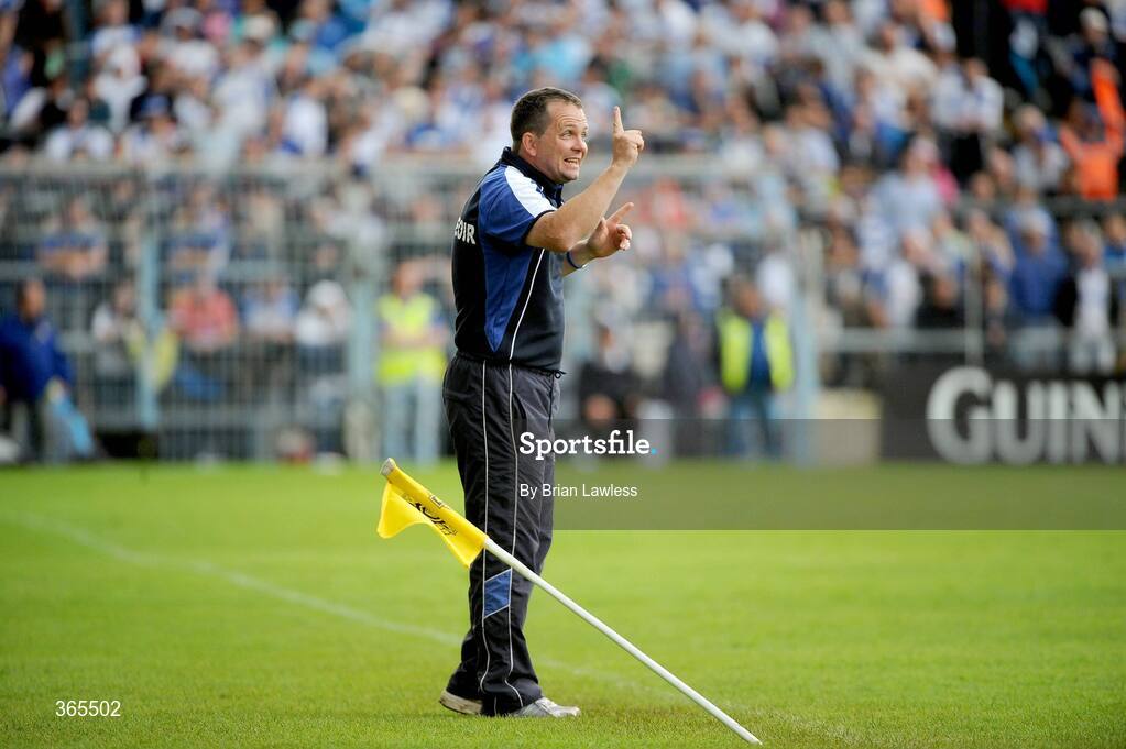 12 July 2009; Waterford manager Davy Fitzgerald toward the end of the match. GAA Hurling Munster Senior Championship Final, Tipperary v Waterford, Semple Stadium, Thurles, Co. Tipperary. Picture credit: Brian Lawless / SPORTSFILE