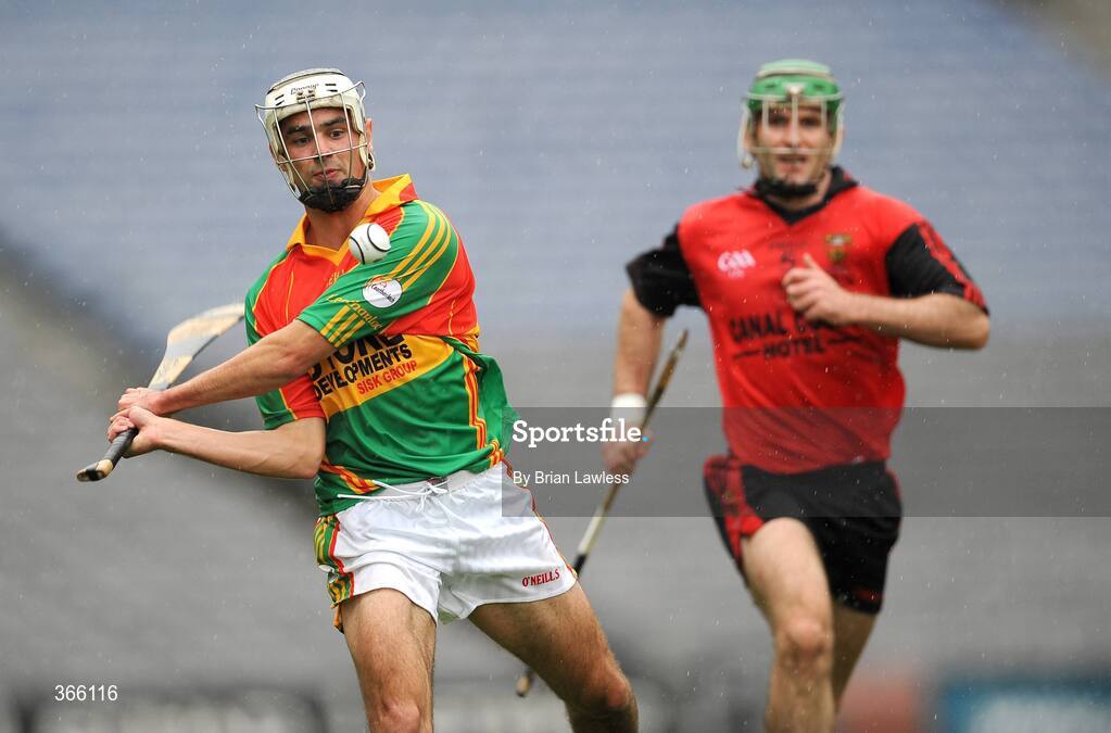 11 July 2009; Craig Doyle, Carlow, in action against Ruiari McGrattan, Down. Christy Ring Cup Final, Carlow v Down, Croke Park, Dublin. Picture credit: Brian Lawless / SPORTSFILE