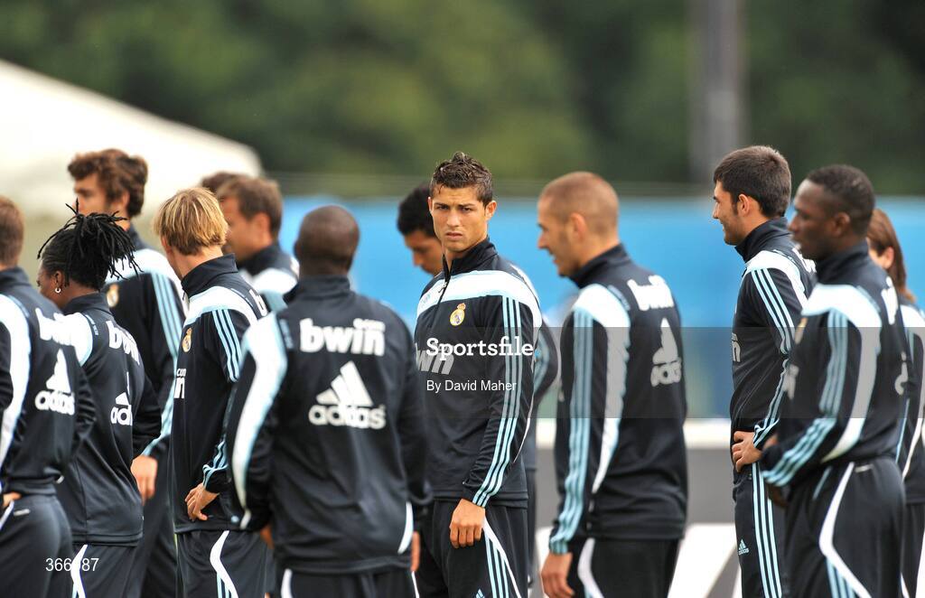 18 July 2009; Real Madrid's Cristiano Ronaldo during squad training. Real Madrid pre-season squad training, Carton House, Maynooth, Co. Kildare. Picture credit: David Maher / SPORTSFILE