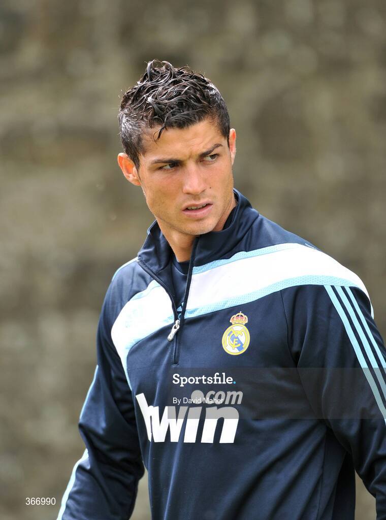18 July 2009; Real Madrid's Cristiano Ronaldo arriving for squad training. Real Madrid pre-season squad training, Carton House, Maynooth, Co. Kildare. Picture credit: David Maher / SPORTSFILE