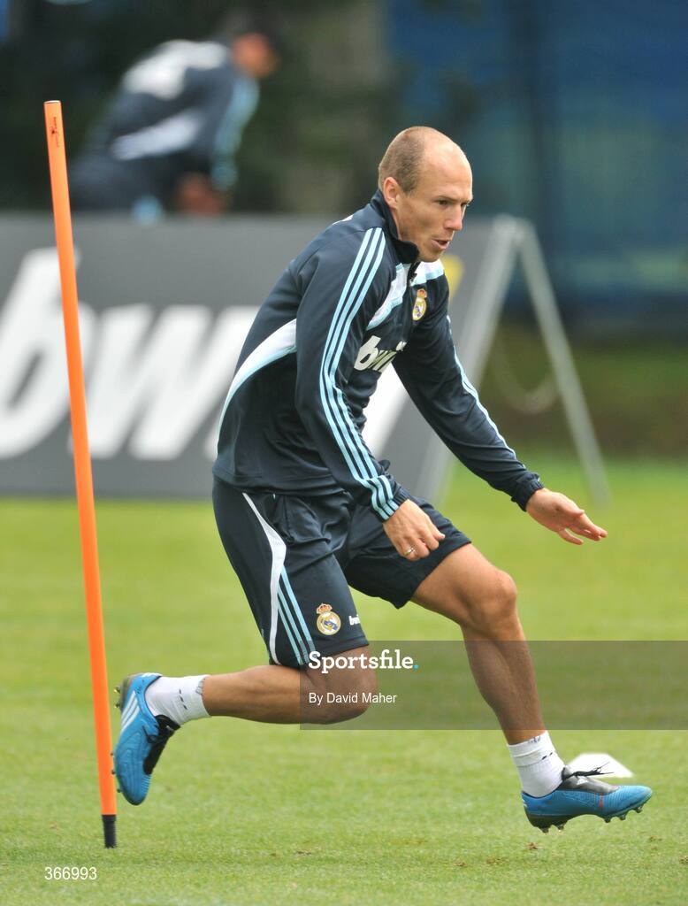 18 July 2009; Real Madrid's Arjen Robben in action during squad training. Real Madrid pre-season squad training, Carton House, Maynooth, Co. Kildare. Picture credit: David Maher / SPORTSFILE