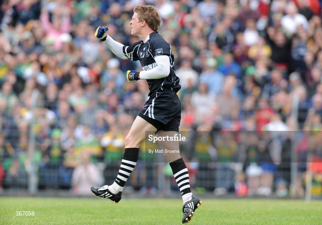 18 July 2009; Sligo's David Kelly celebrates after scoring his side's first goal. GAA All-Ireland Senior Football Championship Qualifier, Round 3, Kerry v Sligo, Austin Stack Park, Tralee, Co. Kerry. Picture credit: Matt Browne / SPORTSFILE