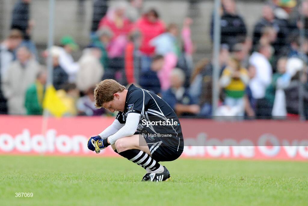 18 July 2009; A dejected David Kelly, Sligo, after the game against Kerry. GAA All-Ireland Senior Football Championship Qualifier, Round 3, Kerry v Sligo, Austin Stack Park, Tralee, Co. Kerry. Picture credit: Matt Browne / SPORTSFILE