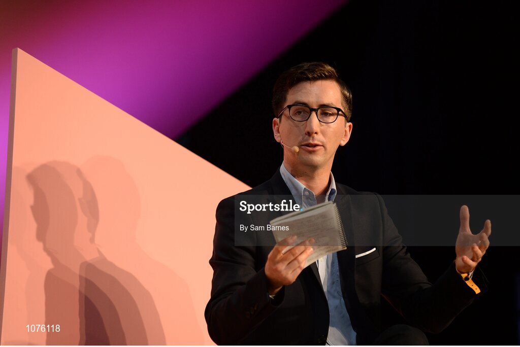 5 November 2015; Charlie Wells, Wall Street Journal, on the Marketing Stage during Day 3 of the 2015 Web Summit in the RDS, Dublin, Ireland. Picture credit: Sam Barnes / SPORTSFILE / Web Summit