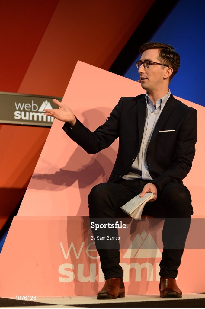 5 November 2015; Charlie Wells, Wall Street Journal, on the Marketing Stage during Day 3 of the 2015 Web Summit in the RDS, Dublin, Ireland. Picture credit: Sam Barnes / SPORTSFILE / Web Summit