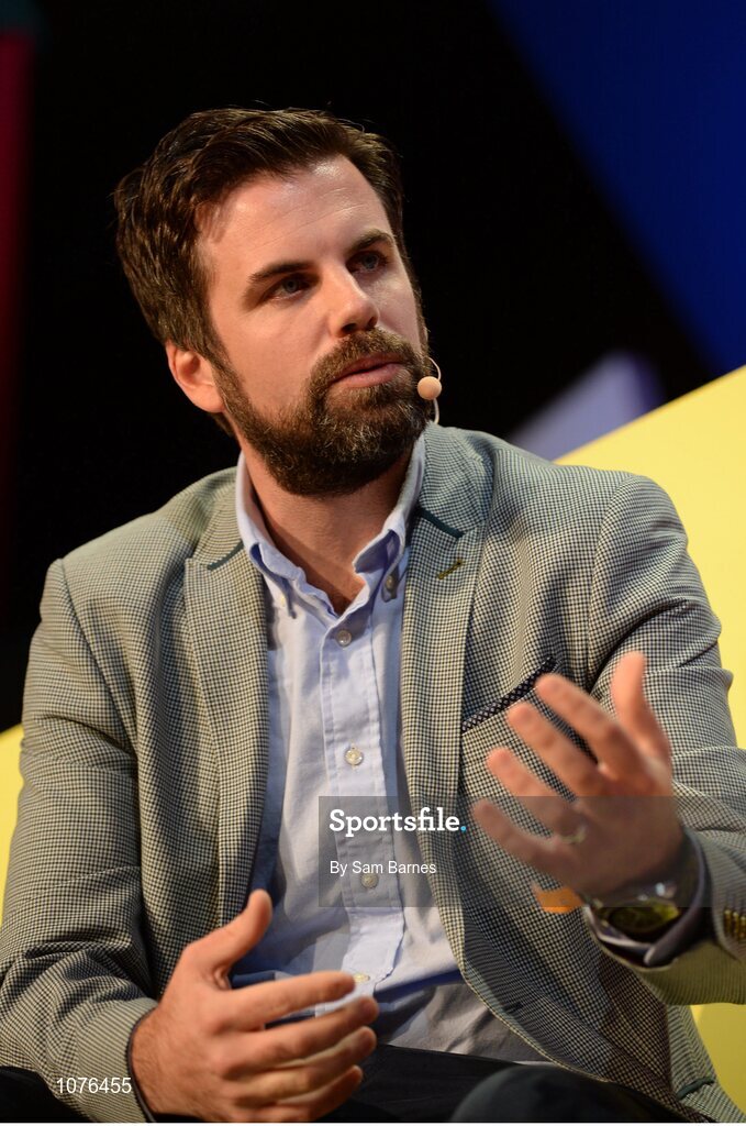 5 November 2015; Michael McAvoy, President and COO of The Onion, on the Marketing Stage during Day 3 of the 2015 Web Summit in the RDS, Dublin, Ireland. Picture credit: Sam Barnes / SPORTSFILE / Web Summit