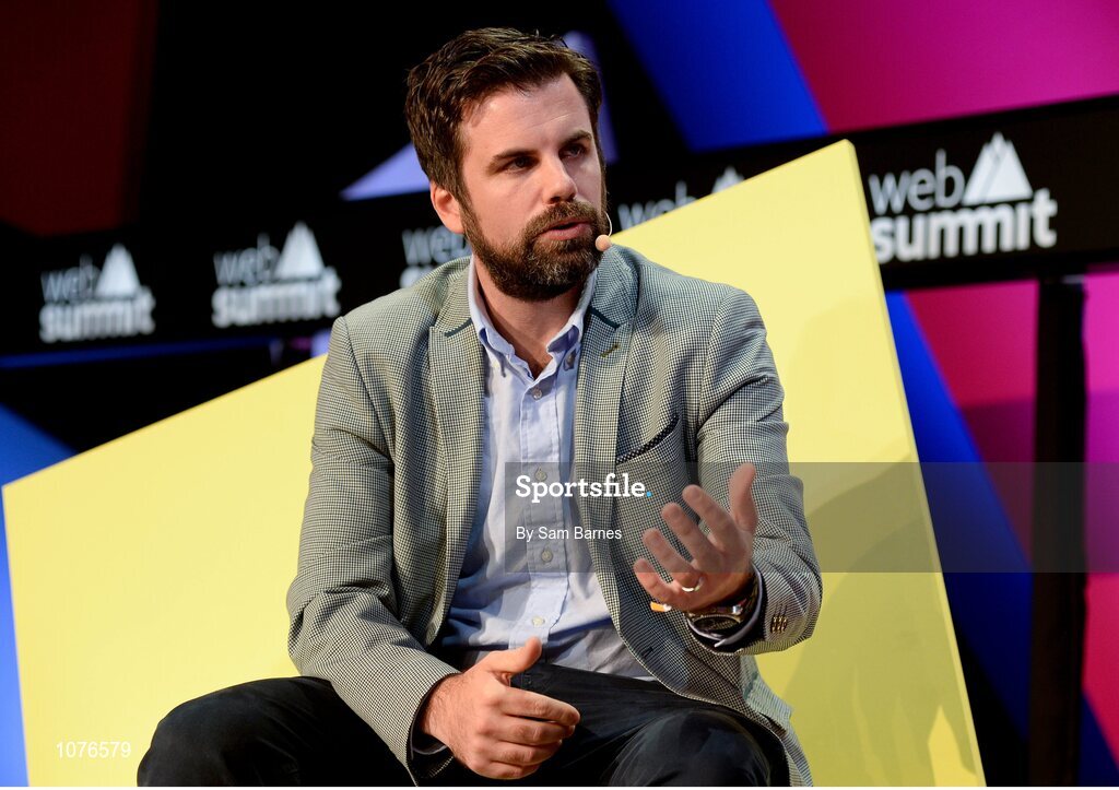 5 November 2015; Michael McAvoy, President and COO of The Onion, on the Marketing Stage during Day 3 of the 2015 Web Summit in the RDS, Dublin, Ireland. Picture credit: Sam Barnes / SPORTSFILE / Web Summit