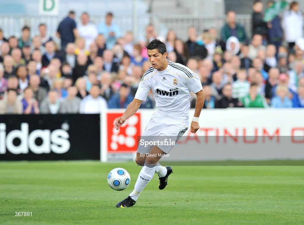 20 July 2009; Cristiano Ronaldo, Real Madrid, in action against Shamrock Rovers. Soccer Friendly, Shamrock Rovers v Real Madrid, Tallaght Stadium, Dublin. Picture credit: David Maher / SPORTSFILE