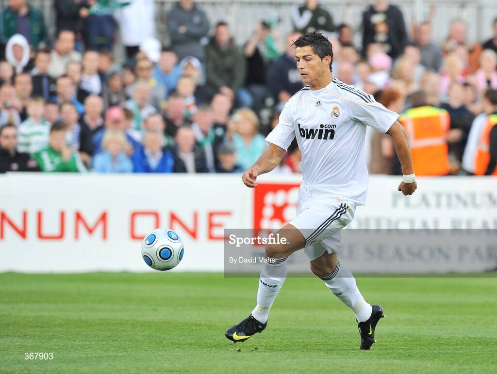20 July 2009; Cristiano Ronaldo, Real Madrid, in action against Shamrock Rovers. Soccer Friendly, Shamrock Rovers v Real Madrid, Tallaght Stadium, Dublin. Picture credit: David Maher / SPORTSFILE