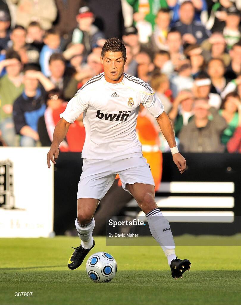 20 July 2009; Cristiano Ronaldo, Real Madrid, in action against Shamrock Rovers. Soccer Friendly, Shamrock Rovers v Real Madrid, Tallaght Stadium, Dublin. Picture credit: David Maher / SPORTSFILE