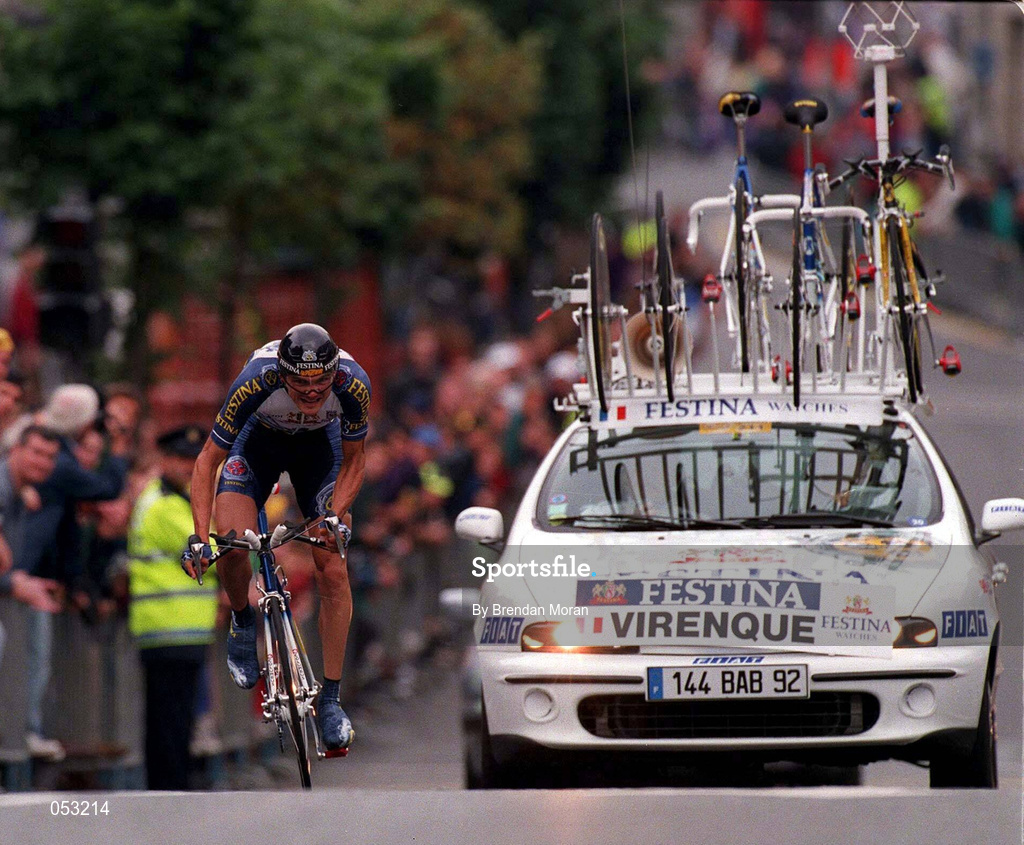 11 July 1998; Richard Virenque competing in the Prologue of the 1998 Tour de France in Dublin. Photo by Brendan Moran/Sportsfile