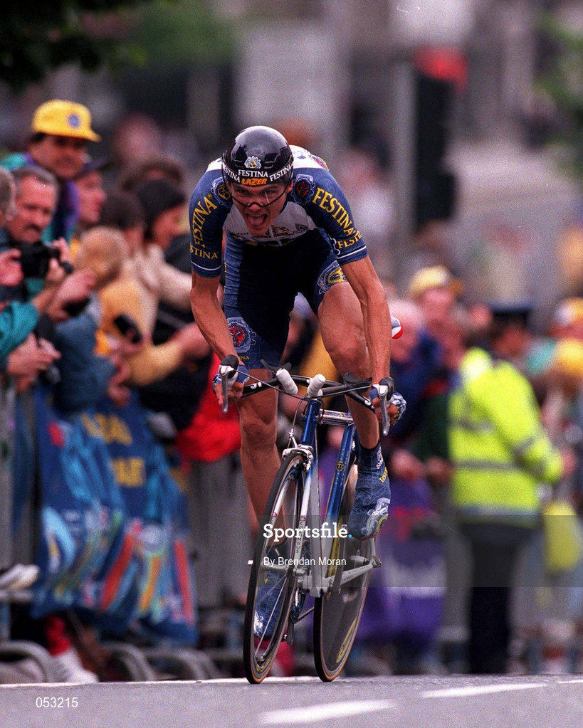 11 July 1998; Richard Virenque competing in the Prologue of the 1998 Tour de France in Dublin. Photo by Brendan Moran/Sportsfile