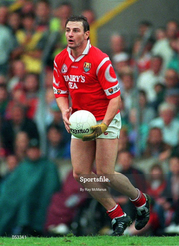 21 July 1996; Stephen O'Brien of Cork during the Munster Senior Football Championship Final between Cork and Kerry at Pairc Ui Chaoimh, Cork. Photo by Ray McManus/Sportsfile