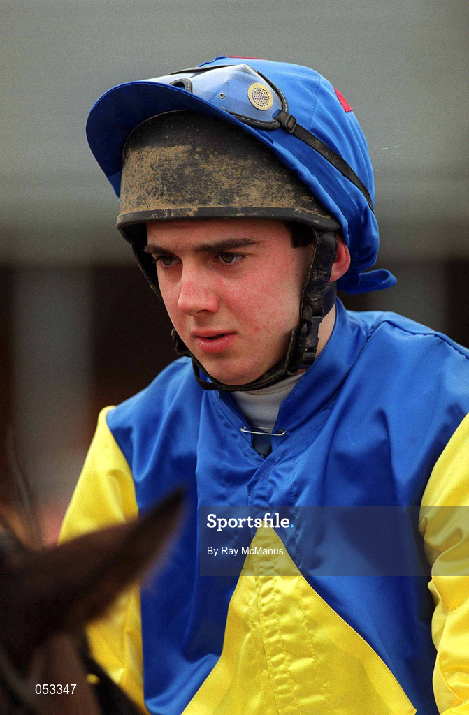 16 January 2000; Jockey Stephen Ryder at Fairyhouse Racecourse in Meath. Photo by Ray McManus/Sportsfile