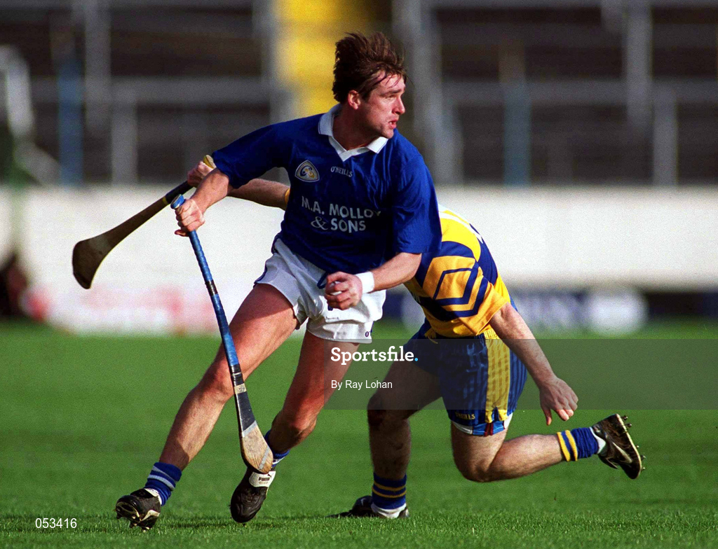 26 November 2000; Tony Browne of Mount Sion in action against Robert Conlon of Sixmilebridge during the AIB Munster Senior Hurling Club Championship Final match between Sixmilebridge and Mount Sion at Semple Stadium in Thurles, Tipperary. Photo by Ray Lohan/Sportsfile