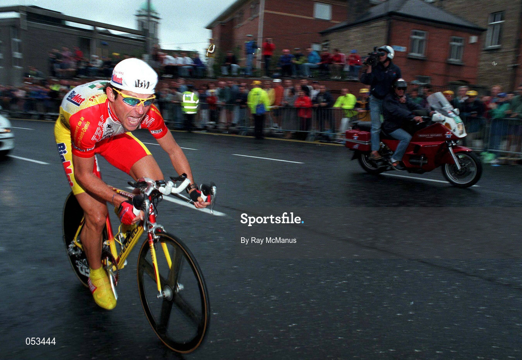 11 July 1998; Denis Leproux the first rider competing in the Prologue of the 1998 Tour de France in Dublin. Photo by Ray McManus/Sportsfile