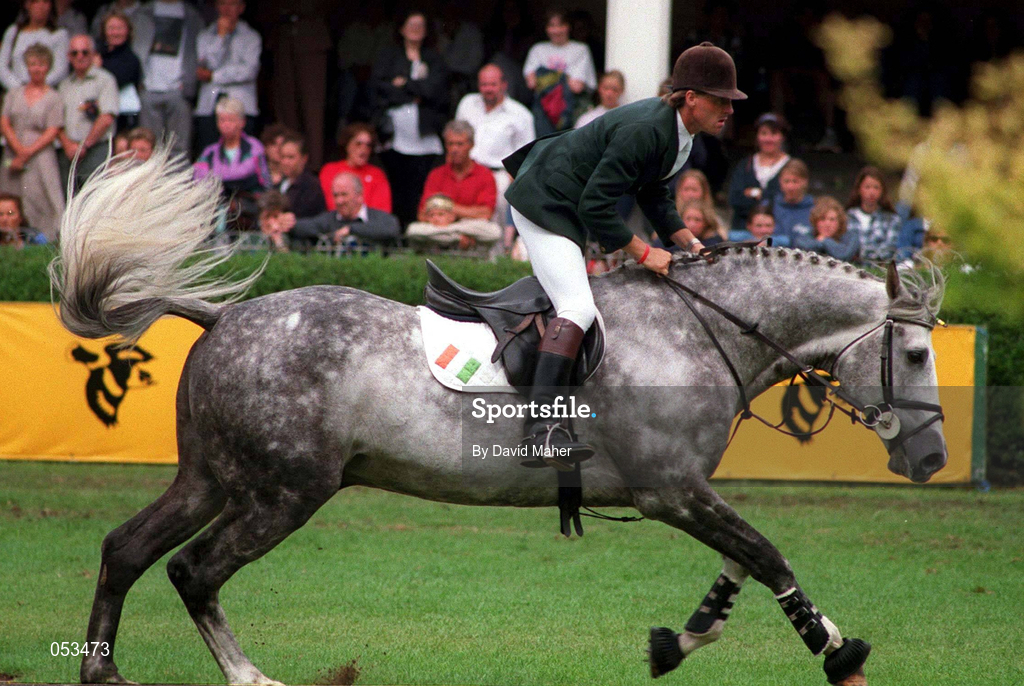 11 August 1995; Trevor Coyle on Cruising for Ireland compete in the Aga Khan Challenge Trophy during The Kerrygold Nations Cup at the RDS in Dublin. Photo by David Maher/Sportsfile